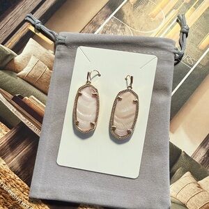 Kendra Scott Color Bar Elle Pink Mother of Pearl and Rose Gold Earrings